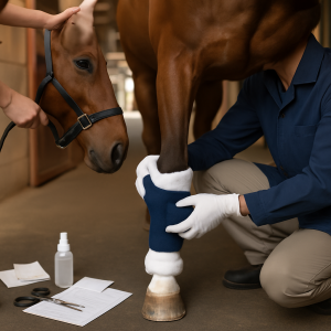 Pferde-Notruf.de: Fachgerechter Verbandswechsel für Sportpferde